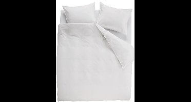 Ambiante Cotton Uni dekbedovertrek - Lits-Jumeaux XL - 260x200/220 - Wit