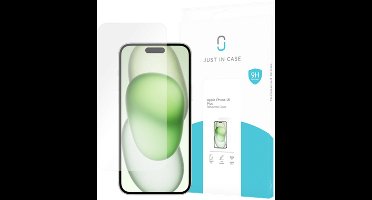 Just in Case screenprotector geschikt voor iPhone 15 Plus - Screenprotector Gehard Glas
