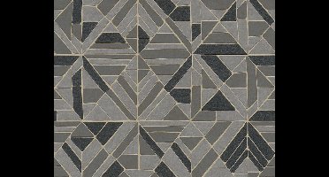 RETRO MOZAIEK BEHANG - Goud Grijs Zwart - AS Creation Pop Style