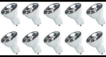 Spectrum LED Lamp GU10 230V 6W - 500 Lumen - 6000K Koud wit - Helder daglicht - Energiezuinig - 10 stuks