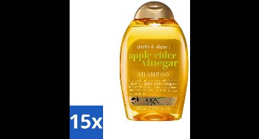 15 x OGX - Apple Cider Vinegar - Shampoo - Clarify + Shine - 385 ml - Voordeelverpakking - 15 stuks