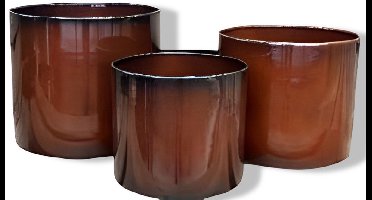 Buitengewoon de boet - Pot Cylinder Vibrant Bruin M