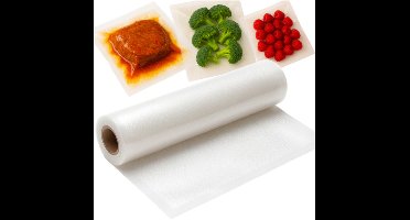 Ruhhy Vacumeerfolie rol 28x600 cm voor vacuümmachine voedselvershoudfolie sous-vide geschikt