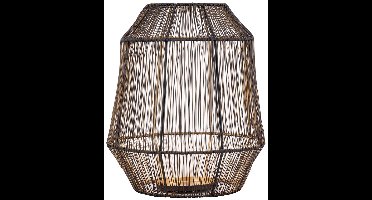 PTMD Justy Windlicht - 26 x 26 x 32 cm - Ijzer - Zwart
