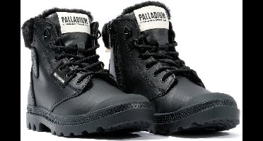 PALLADIUM Pampa Hi Snow Warm dameslaarzen enkellaars leer 94380-008-M zwart
