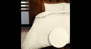 Zydante® Dekbedovertrek Emboss Zebra 240x220 cm - Champagne - met 2 Kussenslopen