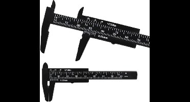 Scoby - Mini Schuifmaat - Precisiegereedschap - Meetinstrument - Caliper - 80 mm - Zwart