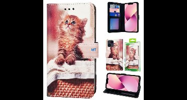 GREEN ON 3D Print Wallet Case Basket Cat Xiaomi Redmi Note 11 Pro 5G