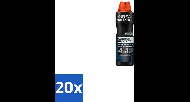 20 x L'Oréal Men Expert Carbon Protect 5-in-1 - Deodorant - 150 ml - Voordeelverpakking - 20 stuks