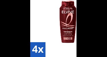 4 x L'Oréal Elvive Full Resist Shampoo 250 ml - Haarbreuk - Versterkend Haar - Kwetsbaar Haar - Breekbaar Haar - Aminexil