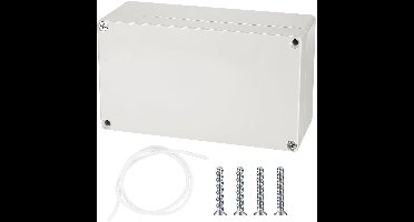 SnelShoppen - Waterdichte Elektronica Aansluitdoos IP65, Junction Box, Opbouwdoos voor Elektronica Projecten, Kunststof Behuizing, Grijs/Wit, 158 x 90