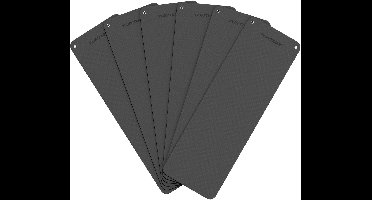 Tunturi Platinum Fitnessmat EVA 180 cm Zwart - Set van 6 - 15 mm Dikte - Trainingsmat met Ophangogen