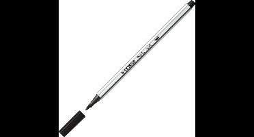 STABILO Pen 68 Brush - Premium Brush Viltstift - Met Flexibele Penseelpunt - Zwart - per stuk