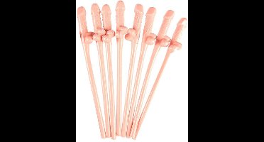 Scoby - Piemel Rietjes - 8 Stuks - Penis Decoratie - Vrijgezellenfeest Versiering - Fun Straw Set