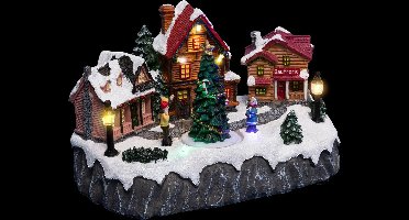Fééric Lights and Christmas Kerstdorp - Kersthuisje met verlichting - 7 LED - Op batterijen