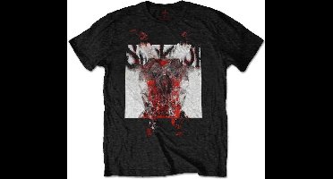 Slipknot - Devil Single - Logo Blur Heren T-shirt - met rug print - L - Zwart