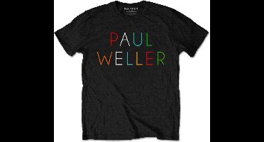Paul Weller - Multicolour Logo Heren T-shirt - S - Zwart