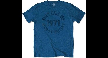 Muddy Waters - They Call Me Heren T-shirt - M - Blauw