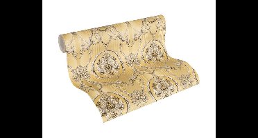 KLASSIEKE ORNAMENTEN BEHANG - Goud Zilver Bruin Creme Metallic - AS Creation Hermitage 10