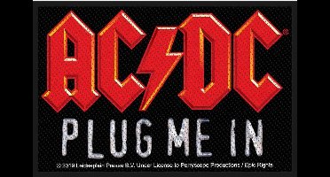 AC/DC - Plug Me In Patch - Zwart