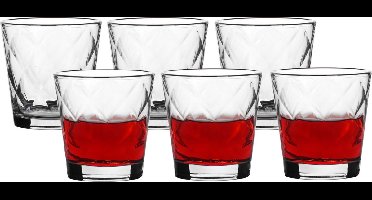 Bormioli Rocco Drinkglazen Kaleido - 6x stuks - glas - 240 ml - transparant - waterglazen