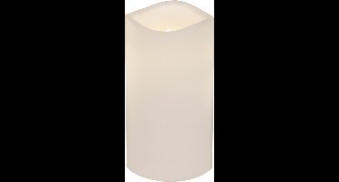Star Trading Kaars Paul, zuilkaars, wit, LED, timer, warm wit, voor buiten, 15 cm