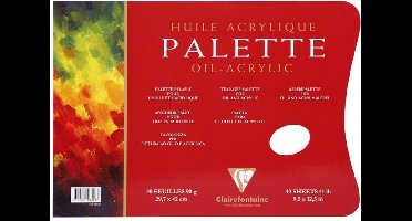 Clairefontaine Palette Olie/Acrylverf 40 Blad 30x40cm 90g