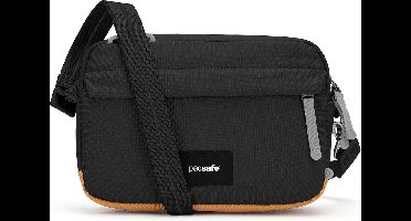Pacsafe GO Crossbody tas - 2.5L - Tablet 7 inch - RFID - Waterafstotend - Gerecycled - Festivaltas - Zwart