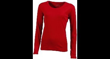 James and Nicholson Dames/dames T-Shirt met lange mouwen (Rood)