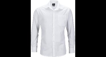 Daiber Heren Longsleeve Zakelijk Shirt (Wit)