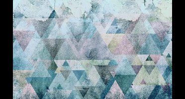 Komar Pure | triangles blue | blauwe driehoeken | fotobehang op vlies 400x250cm