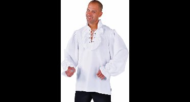 Magic Design Verkleedshirt Piraat Heren Polyester Wit Mt L