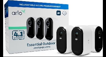 Arlo Essential 2K draadloze beveiligingscamera voor buiten - 3 IP-Camera's