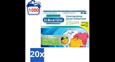 20 x Dr.Beckmann - Vlekkenverwijderaar - Ossengalzeep Met Aloë Vera - Witte en Gekleurde Was - 100g - Vlekkenverwijderaar - Textiel Reinigen - Tapijt Reinigen - Meubel Reinigen - Aloë Vera