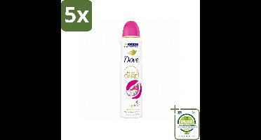 5 x Dove – Deodorant Spray – Dragon Fruit & Coconut Cream – 150 ml - Grootverpakking - Vaatwasstrips - Anti-transpirant Spray - Zweetvermindering - Geur Van Dragon Fruit - Kokosnootcrème - Huidverzorging