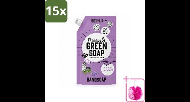 15 x Marcel’s Green Soap – Handzeep Navulling – Lavendel & Rozemarijn – 500 ml - Bulkverpakking - Handzeep - Douchemop - Natuurlijke handzeep