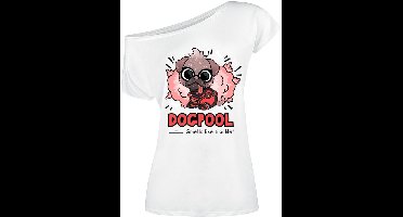 Deadpool Dogpool Smells Dames T-shirt - wit - XL