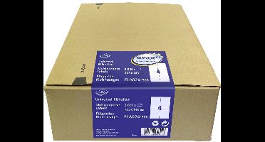 Avery-Zweckform ELA024-500 Universele etiketten 105 x 148 mm Wit 2000 stuk(s) Laser (zwart/wit), Laser (kleur), Inkjet