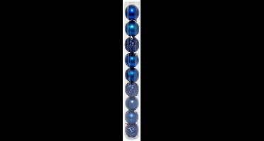 Kerstballenset 9 stuks- 6 cm - Blauw - hoge volumekorting