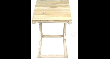 Van der Leeden bijzettafel teakhout naturel 40 x 66 cm