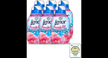 6 x Lenor - Wasverzachter - Fresh Air - Fleurige Bloesem - 36 Wasbeurten - Wasstrips - Wasverzachter - Frisheid - Buiten Gedroogd Was - Bloemige Geur - Wasgoed