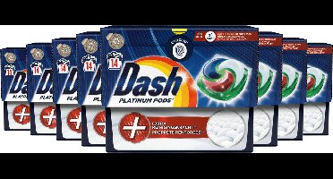 Dash Platinum wasmiddel pods 'Extra reinigingskracht' - 112 wascapsules (8 x 14) - Doeltreffend tegen hardnekkige vlekken - Onweerstaanbare frisheid, gegarandeerd - Werkt zelfs bij lagere temperaturen