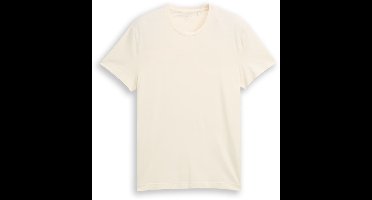 Tom Tailor - Basic getailleerd T-shirt - Maat L - Gardenia White