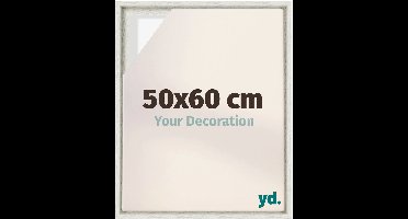 yd, Baklijst 50x60 cm White Wash - Lijst voor Canvasdoek - MDF Lyon