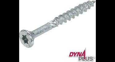 Dynaplus - Unischroeven - Torx 15 platkop - 3,5 x 50mm - Verzinkt - Deeldraad (200 stuks)