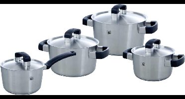 BK Conical Cool Kookpannenset - 4 delig - RVS