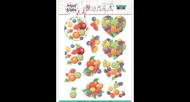 Fruits Well Wishes 3D Push-Out Sheet by Jeanine's Art