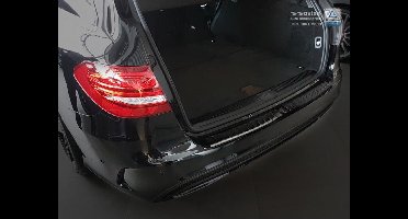 Avisa Zwart RVS Achterbumperprotector passend voor Mercedes C-Klasse W205 Kombi 2014- 'Ribs'