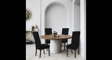 Stoelhoezen - Polyester - 55D x 51B x 70H centimeter - Moderne - Stretch fit - Verwijderbare - Effen - Machinewas - Kleur : Zwart
