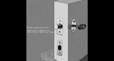 KARZO - Beveiligingsslot voor deur, beveiligingsmortise slot met duimdraai, anti-diefstal deur slot bescherming voor deuren en ramen